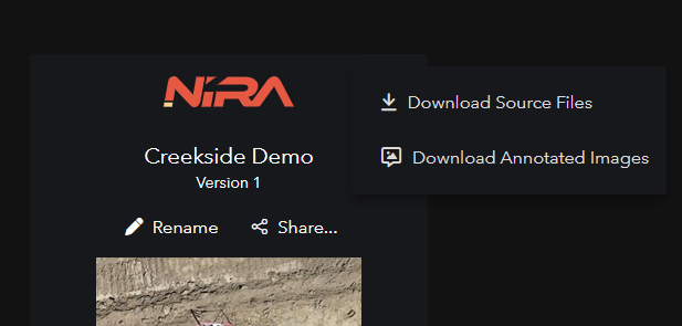 Asset Preview menu with Download Source Files and Download Annotated Images.