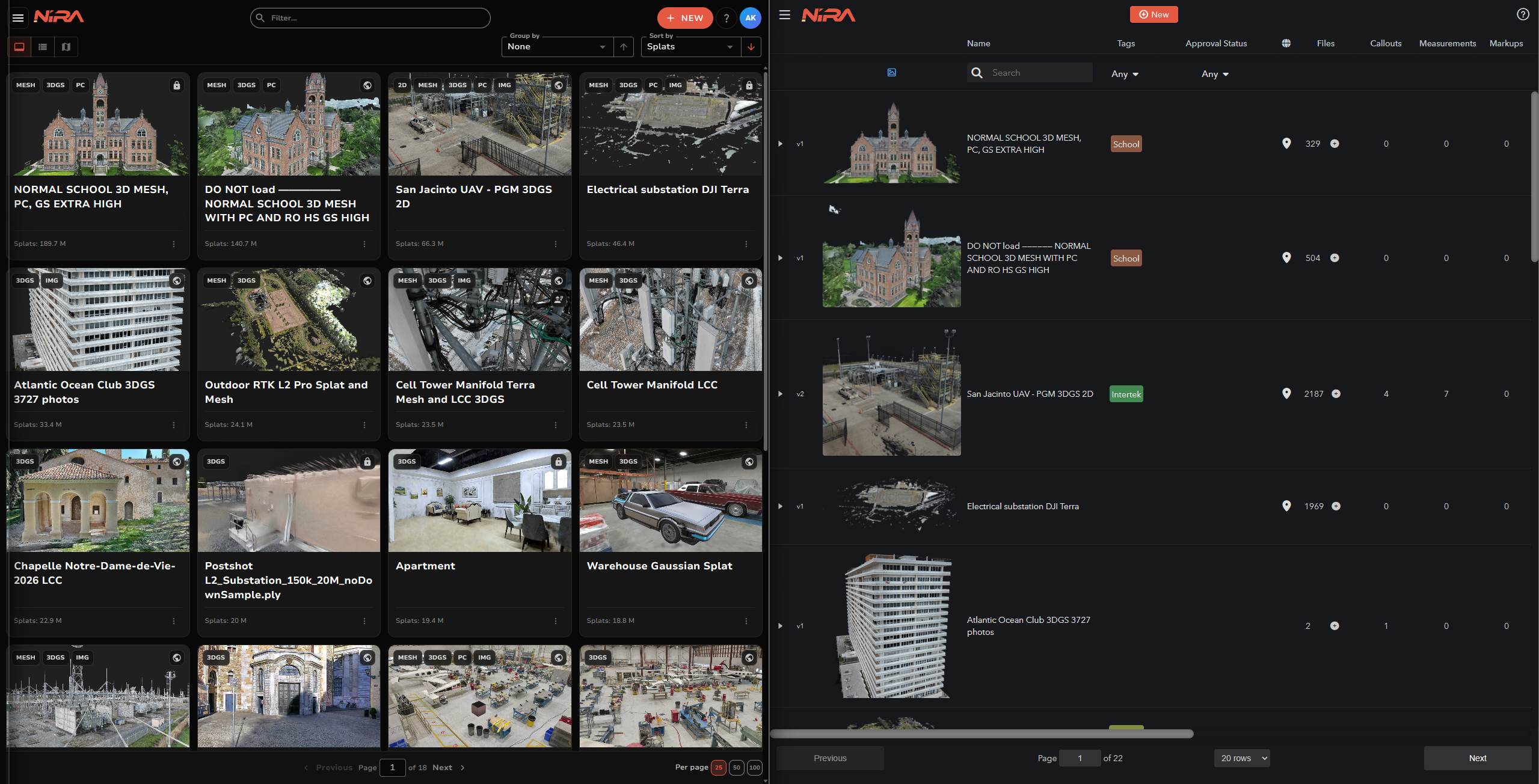 Updated asset card grid beside the previous asset table.